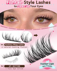 Goddvenus lash clusters kit waterproof clear glue provides strong hold