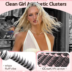 Goddvenus Manga Lash Clusters 14mm for fuller, wispy lashes.