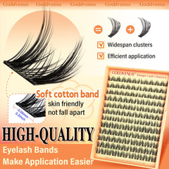 Goddvenus Manga Lash Clusters Mixed 11-13mm for customizable volume.