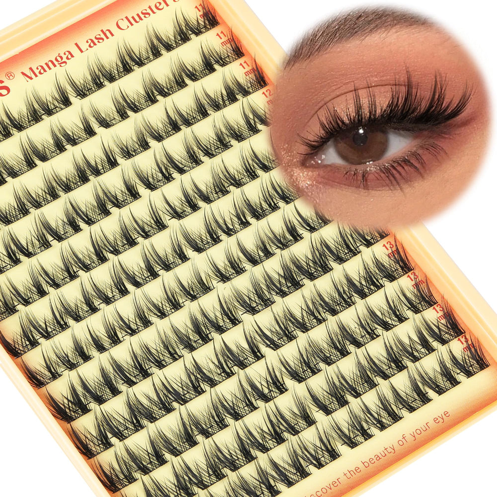 Goddvenus Manga Lash Clusters Wispy Dramatic for big-eyed, feather-light wear.