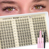 Goddvenus natural lash clusters kit close-up showing easy wear