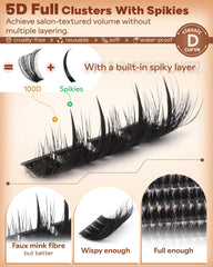 Goddvenus Faux Mink clusters are reusable and waterproof for long wear.