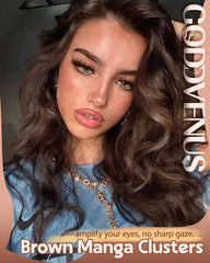 Goddvenus wispy clusters provide fluffy, textured lashes all day.