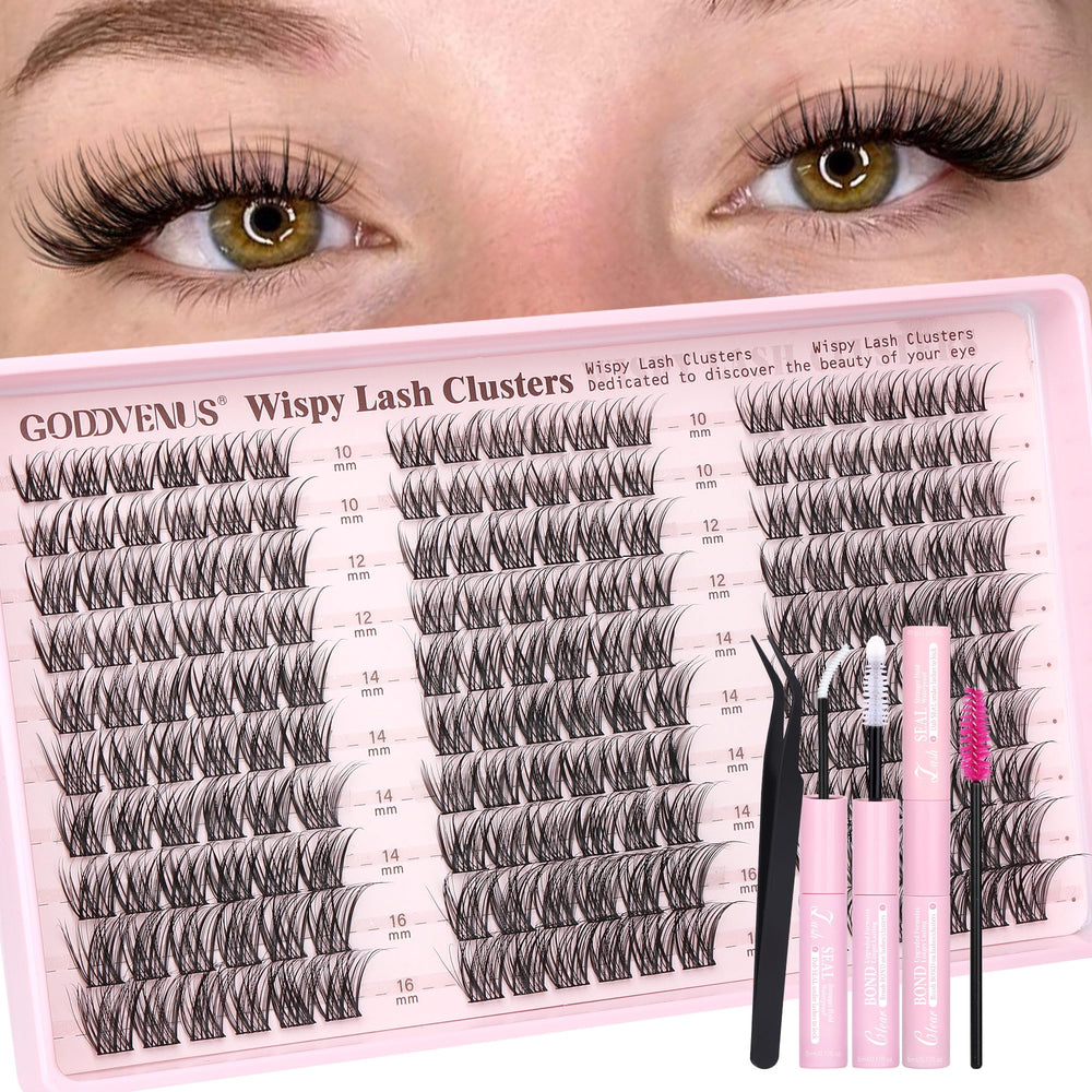 Goddvenus Wispy Lash Clusters kit for natural-definition lashes.