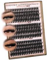 Goddvenus wispy lash clusters hybrid set for a natural, salon-quality look at home.