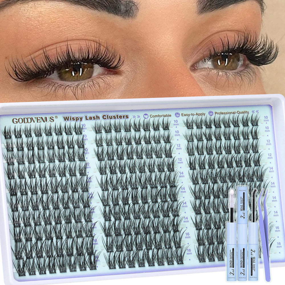 Goddvenus Wispy Lash Clusters Kit full set for natural, daily-ready volume.