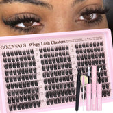 Goddvenus Wispy Manga Lash Clusters Kit front view for natural, wide-eyed look
