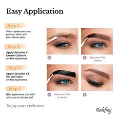 Godefroy brow color step 2 applied for deeper shade