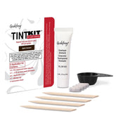 Godefroy hair color kit spot coloring shows precise coverage for targeted areas.
