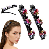 Godmifa clip cristal trenza: añade brillo duradero a peinados trenzados.