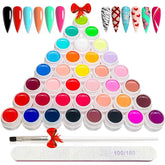 GOFLORDEN kit gel uñas 36 colores para diseños caseros duraderos