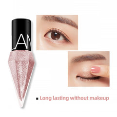Go Ho Glitter Liquid Eyeliner Mermaid shade emphasizes color-shift sparkle and smooth glide.