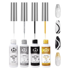GOICC set de gel para uñas con cuatro colores, ideal para diseños franceses.