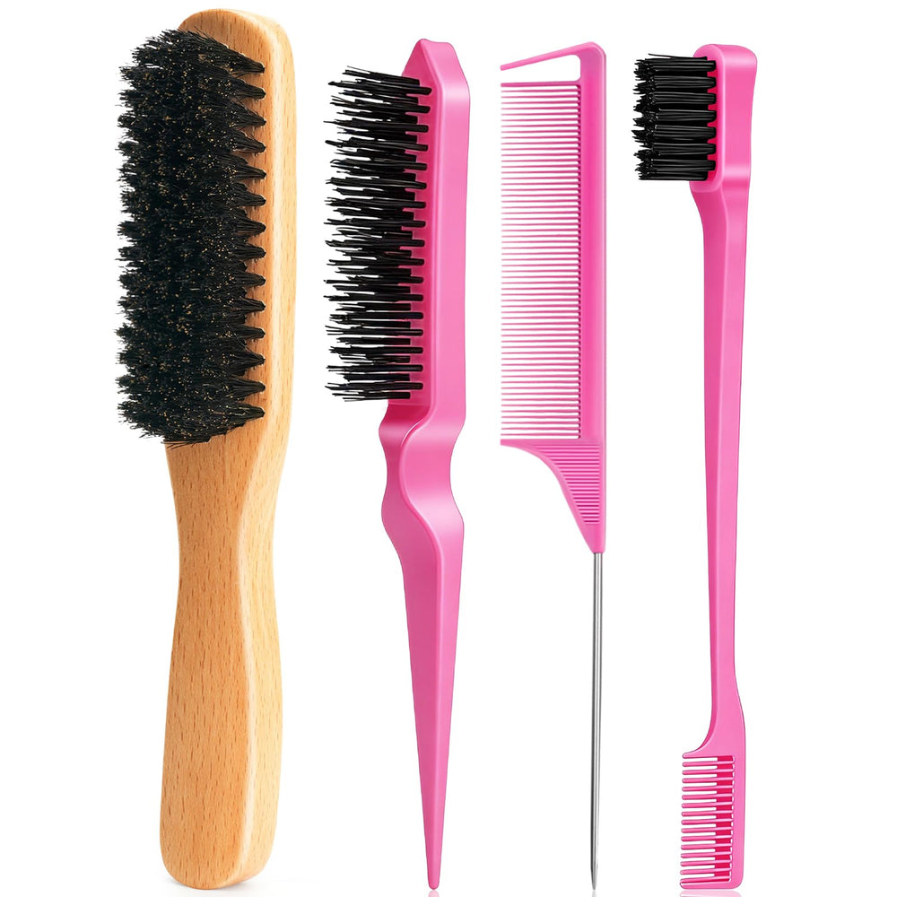 Goiple boar bristle slick back brush for smooth, frizz-free hair.