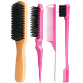 Goiple boar bristle slick back brush for smooth, frizz-free hair.