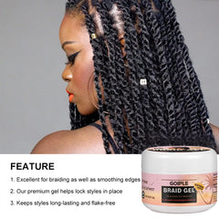 Goiple Braid Gel twist-braids shot demonstrates easy braiding control.