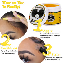 Goiple Edge Wax on edges provides defined lines without flaking.