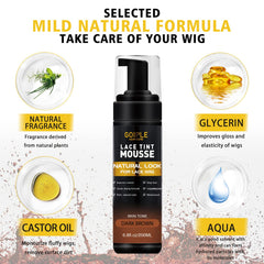 Goiple Lace Tint Mousse bottle pour for even coverage