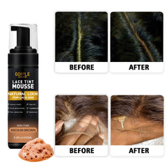 Goiple Lace Tint Mousse edge brush creates clean lace lines