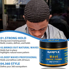 Goiple pomada 360 para aplicación manual, manejo sencillo del cabello.