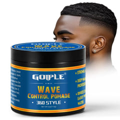 Goiple pomada de onda 360 en botella para definición suave y duradera.