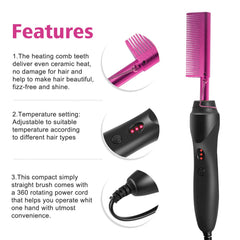 Goiple rat tail comb for precise sectioning during styling.