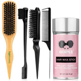 Goiple slick back brush with boar bristles for even oil distribution and smooth styling