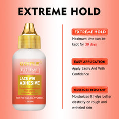 Goiple waterproof wig glue demonstrates strong hold on oily scalp.