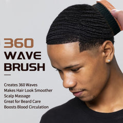 Goiple wave brush illustrating soft, medium, and hard levels for versatile styling