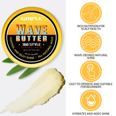 Manos aplicando Goiple Wave Pomade para ondas definidas