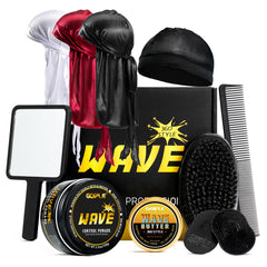 Goiple Wave Pomade para Hombres, envase y aplicación para ondas definidas.