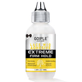 Goiple wig glue bottle close-up showing packaging and product label for strong hold