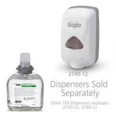 Close-up of GOJO fragrance-free foam hand cleaner showing luxurious foam texture