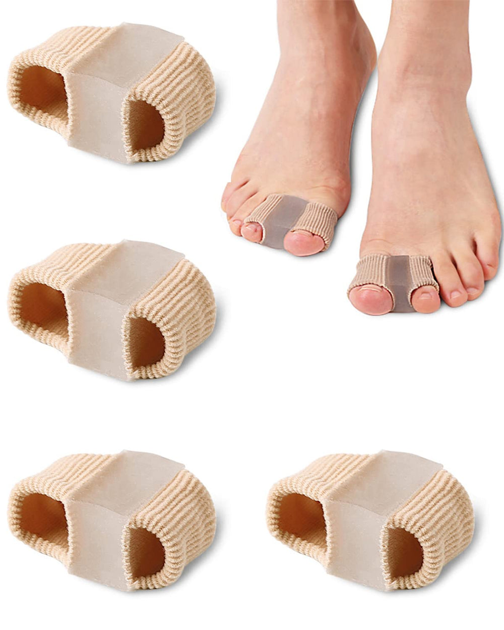 Golbylicc bunion toe separators closeup showing gentle realignment and comfort.
