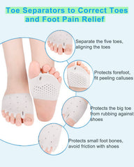 Golbylicc metatarsal-gel-pads cushion the forefoot and ease pressure.