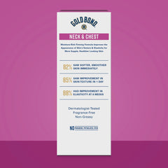 Gold Bond Age Renew Neck Chest Cream pack of 3 on vanity for easy access.