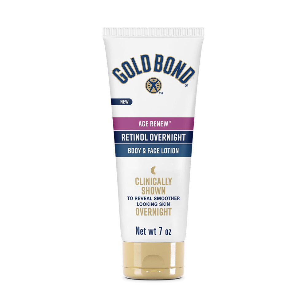 Gold Bond Age Renew Retinol Overnight, bote con bomba para uso nocturno cómodo