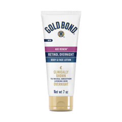 Gold Bond Age Renew Retinol Overnight, bote con bomba para uso nocturno cómodo