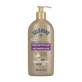 Gold Bond Cocoa Butter Glow lotion pump ready for daily hydration and easy application.