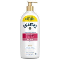 Gold Bond Diabetic Lotion, bote de 21 oz, hidratación diaria para piel seca.