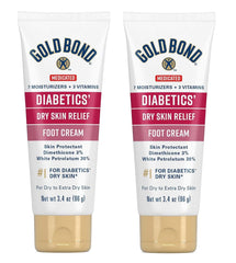 Gold Bond Diabetics' Foot Cream pack-2 front view for daily dry skin relief