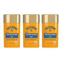 Gold Bond Friction Defense Stick in use for soothing, non-greasy protection.