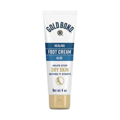 Gold Bond Healing Foot Cream 4 oz tube highlights rich moisture for dry feet