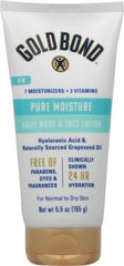 Gold Bond hypoallergenic formula label indicates gentle care