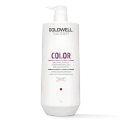 Goldwell Dualsenses Color Brilliance Shampoo 1L bottle, color protection for vibrant, long-lasting results.