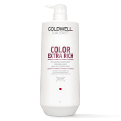 Goldwell Dualsenses Color Extra Rich Brilliance Conditioner bottle pour enhances color vibrancy