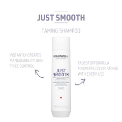Botella de Goldwell Dualsenses Just Smooth brilla en la ducha para brillo y manejo