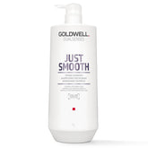 Goldwell Dualsenses Just Smooth bottle front highlights frizz control for unruly hair.