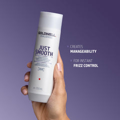 Goldwell Dualsenses Just Smooth wet hair with rich lather closeup.