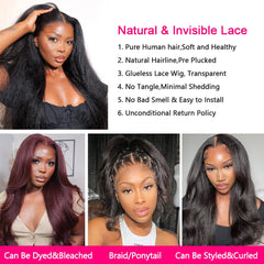 GOLFMAX 13x4 HD lace-front-wig closeup shows seamless melt for a realistic hairline
